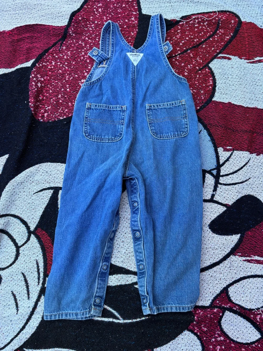 OSH KOSH 100% COTTON DENIM BLUE JEAN OVERALLS SIZE 3T